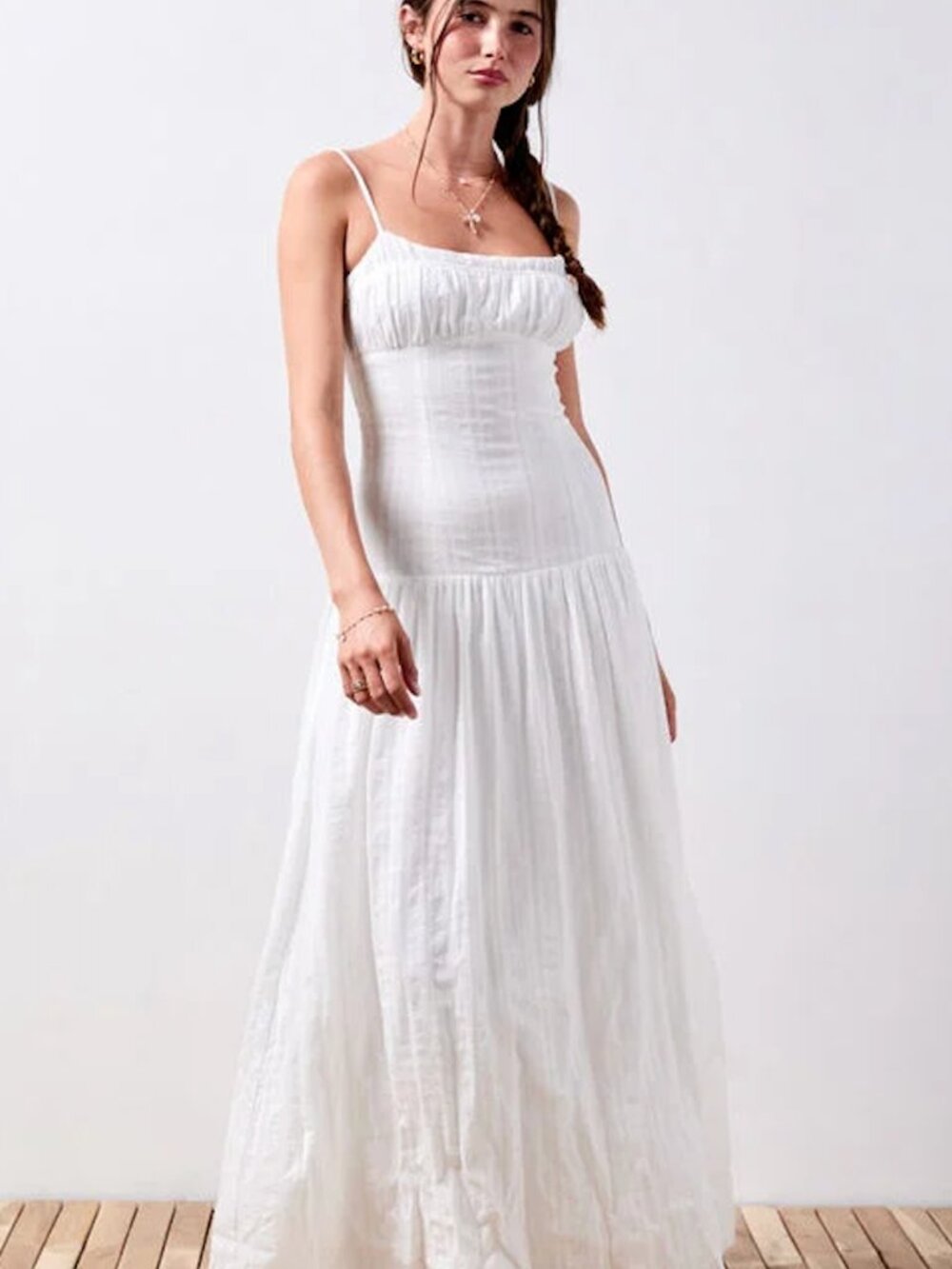 Your Favorite Ava Linen Bustier Maxi Dress